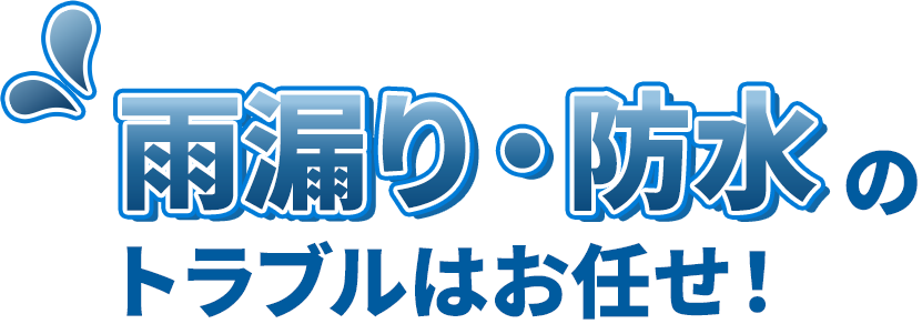 雨漏り・防水のトラブルはお任せ！