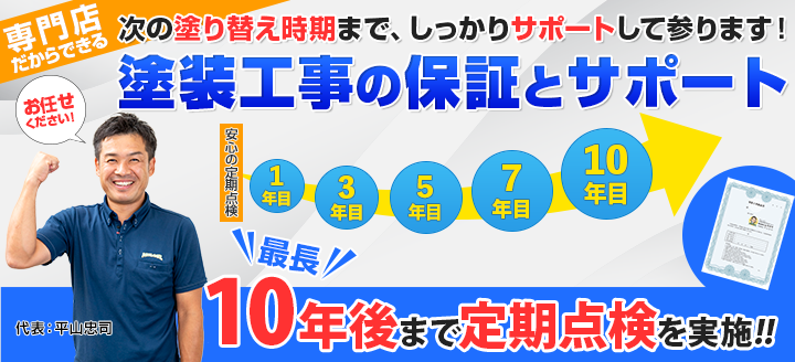 塗装工事の補償とサポート