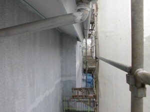 姫路市　浮いたモルタル壁・ひび割れ・バルコニーの錆など、塗装工事＆改修工事