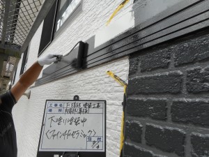 姫路市　スタイリッシュに大変身！アクセントに2色塗り再現工法の外壁塗装工事。３色使用のオシャレな塗装