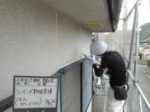 太子町　フッソ遮熱型塗料を屋根に…差し色のブラウンが引き締め、更に明るく。