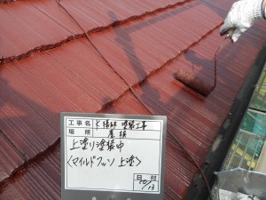 太子町　フッソ遮熱型塗料を屋根に…差し色のブラウンが引き締め、更に明るく。