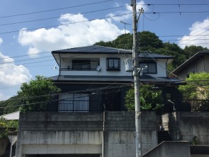 姫路市　屋根塗装・外壁塗装ともに、フッソ塗料でシンプルモダンなお家