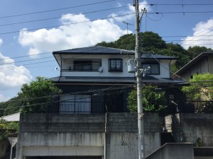 姫路市 屋根塗装・外壁塗装ともに、フッソ塗料でシンプルモダンなお家