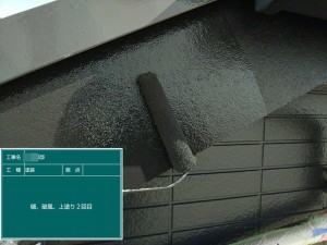 姫路市　外壁の四隅（コーナー）をグレーのツートン、屋根をチャコールに塗り替えカッコイイお家に