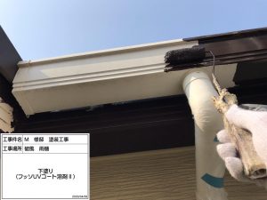 加古川市　ブラウンがアクセントになり重厚感のある２色塗り再現工法の塗装工事