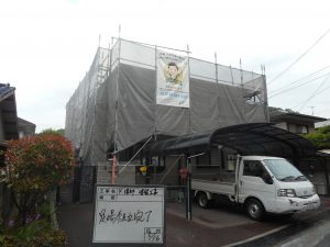 姫路市　こだわり高断熱GAINA屋根塗装、２色塗り再現工法仕上げ外壁塗装