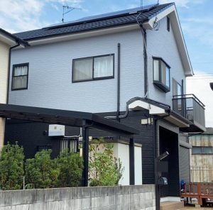 姫路市　外壁の色をツートンカラーでスタイリッシュに！モニエル瓦も屋根塗装で新築同様の仕上がり