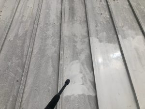 神戸市　ウレタン屋上防水工事＆無機塗料で金属屋根塗装