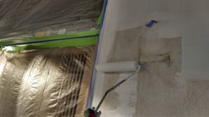 高砂市の純和風住宅　漆喰壁のひび割れ補修と塗装、室内壁を断熱塗料GAINA(ガイナ)塗装