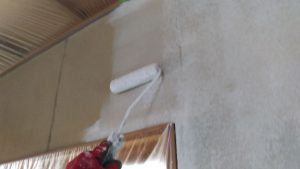 高砂市の純和風住宅　漆喰壁のひび割れ補修と塗装、室内壁を断熱塗料GAINA(ガイナ)塗装