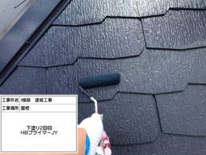 姫路市　お洒落なガーネット(赤系)に屋根塗装！コケ汚れ防止した外壁塗装