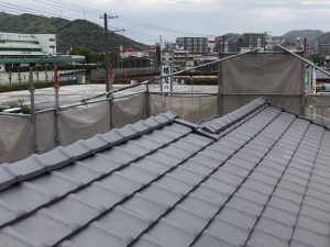 雨漏りと古くなった外観を瓦屋根の葺き替え・外装リフォームでシックに大変身！姫路