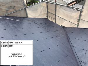 姫路市　お洒落なガーネット(赤系)に屋根塗装！コケ汚れ防止した外壁塗装