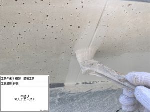 神崎郡　軒天井の張替え、外壁ひび割れやハガレ、屋根コケ汚れを解決への塗装工事