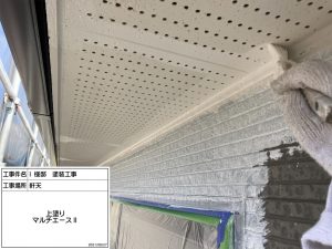 神崎郡　軒天井の張替え、外壁ひび割れやハガレ、屋根コケ汚れを解決への塗装工事