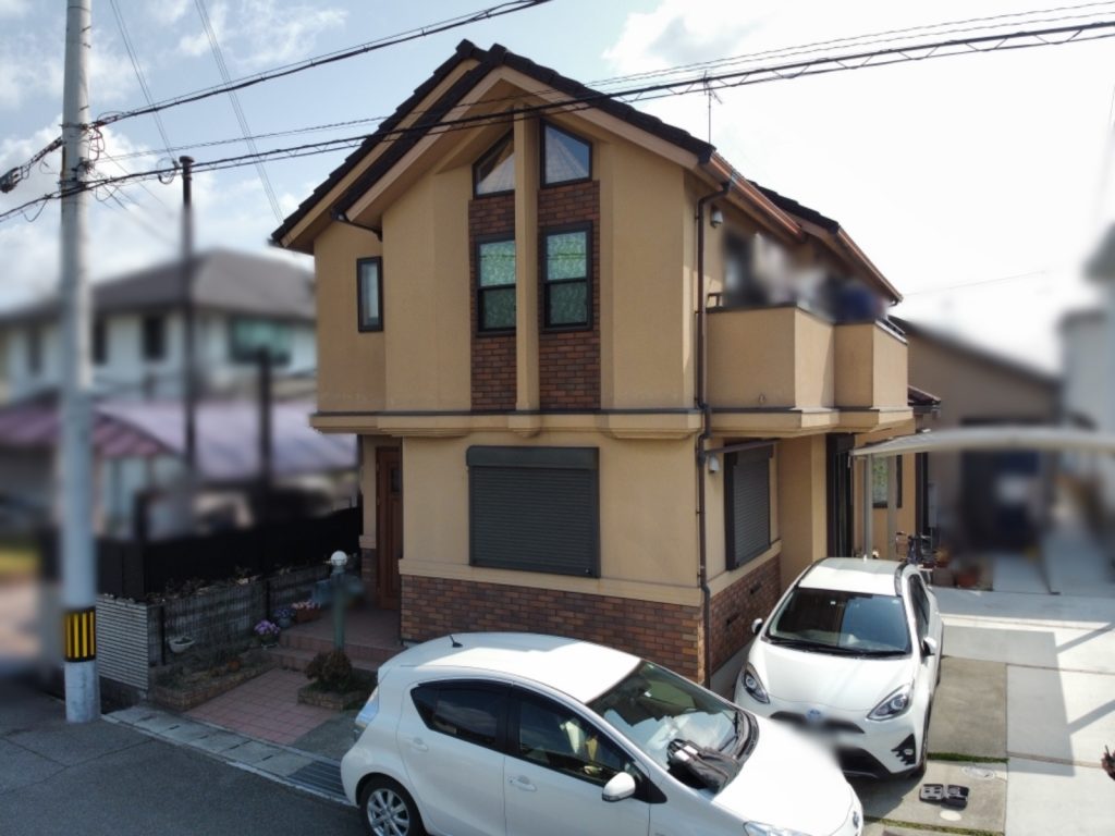 姫路市　外壁に優れた機能リファインMF-IR、屋根に遮熱塗料ガイナ塗装でお洒落で無敵ハウスへ！！