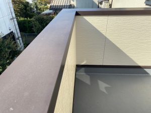 【姫路市　外壁塗装してから3年】2色使い再現工法を用いた無機塗料仕上げ、3年経ってもツヤ感維持！