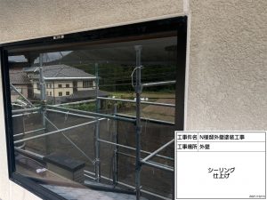 宍粟市　外壁一面にコケしつこい汚れベランダ床の剥がれ！下地補強を徹底した外壁塗装と防水工事