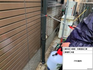 高砂市　カビ汚れに特殊洗剤を施し洗浄、現状の外壁と同じ色使いで外壁塗装（現場色合わせ）