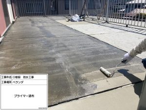 姫路市　長年雨漏りに悩まされ防水工事に着手！ベランダ床の厚みもしっかりある安心の防水工事
