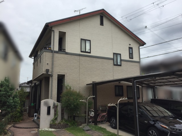 姫路市　外壁・屋根ともに遮断熱効果が特徴の塗料ガイナ塗装！カーポートも洗浄