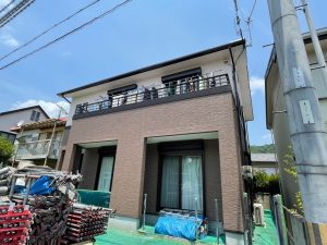 姫路　サイディングの柄を活かした外壁塗装＋防カビ剤を加えて徹底対策