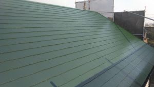 姫路　屋根グリーンが色アクセントとなり柔らかい雰囲気のお家へ外壁塗装・屋根塗装