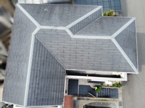 塗装前の屋根ドローン撮影