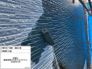 白からマウンテンブルーに外壁色をイメチェン！屋根の雹痕も塗装できれいに！姫路