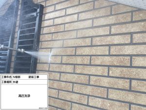 2色塗りでレンガ風を再現した外壁塗装と屋根塗装 姫路市